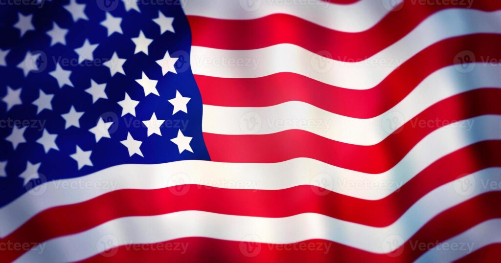closeup american flag rippled american flag for usa independence day photo